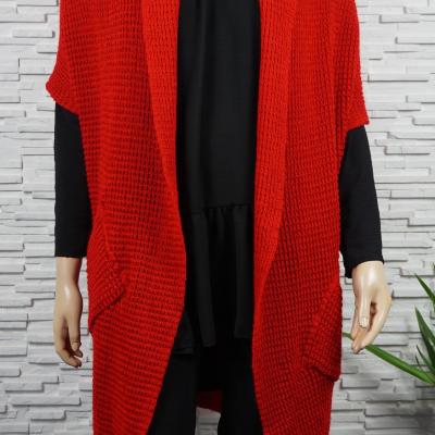 gilet très long avec poches
