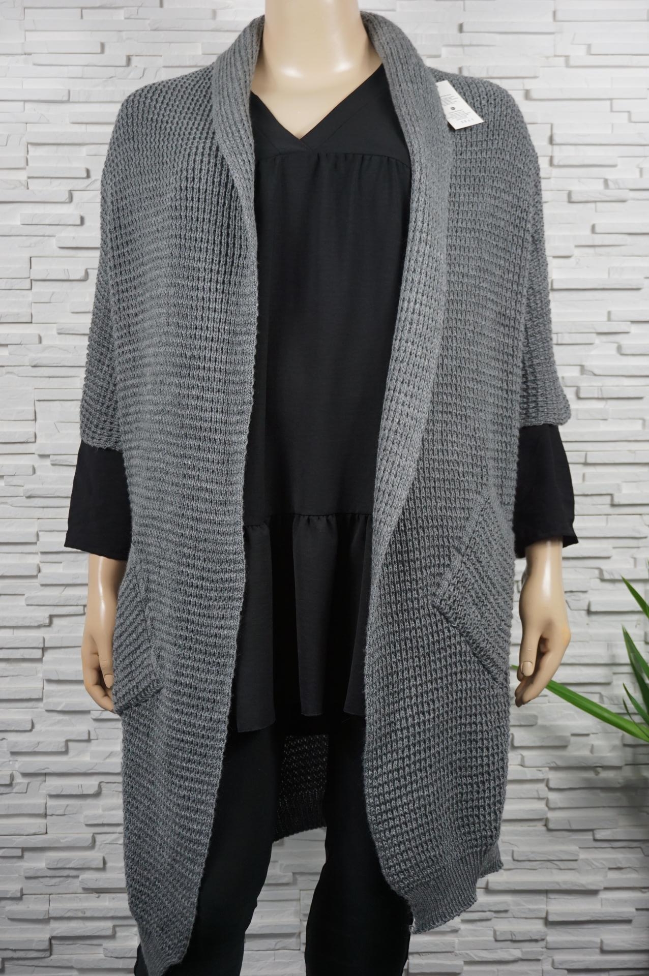 gilet très long avec poches
