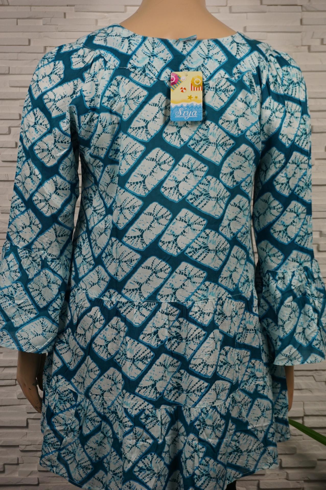 robe imprimé ethnique à volants col V