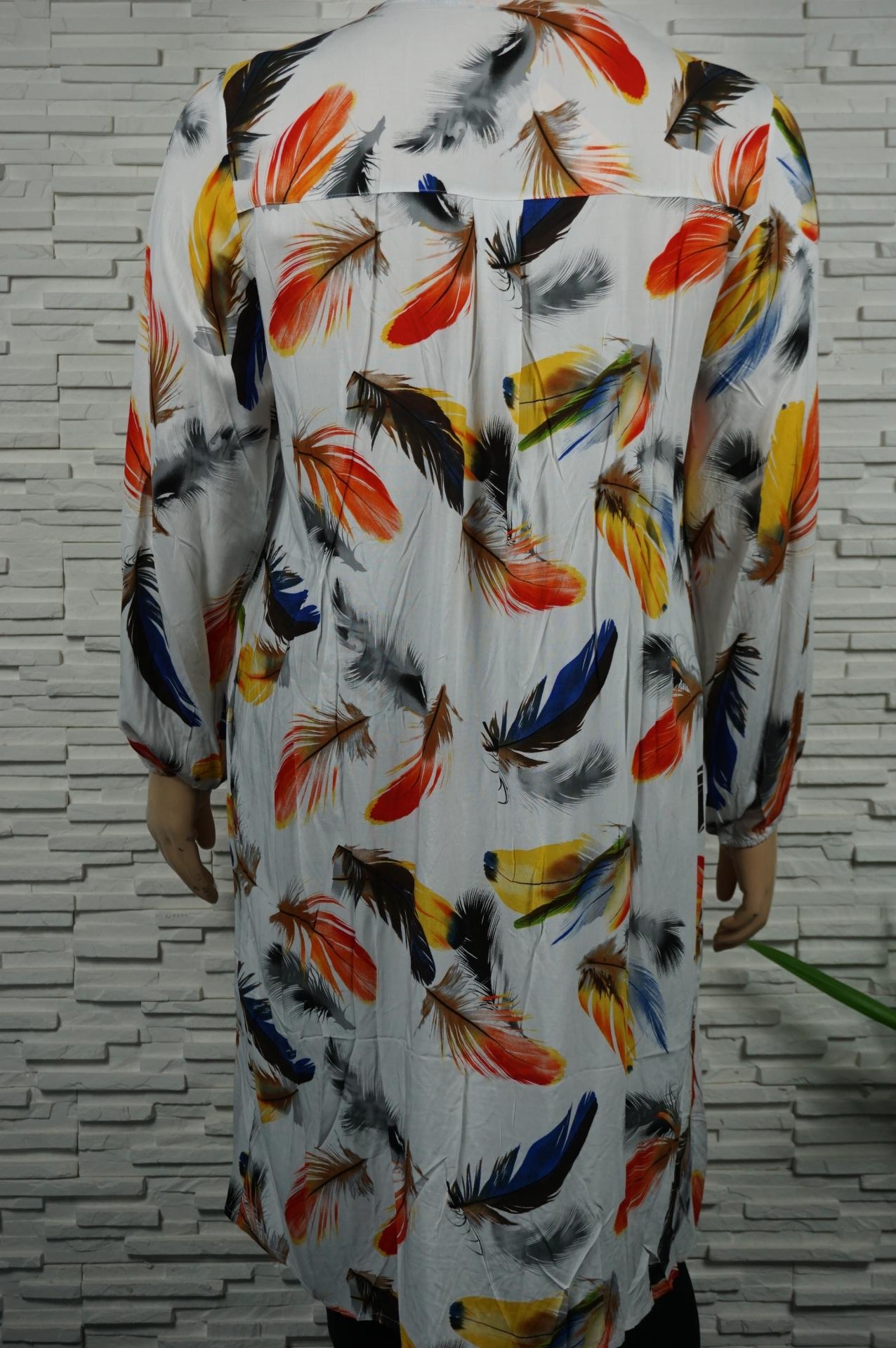 Robe longue plumes