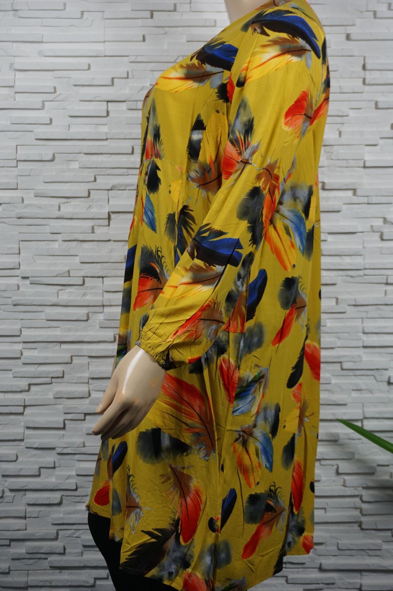 Robe longue plumes