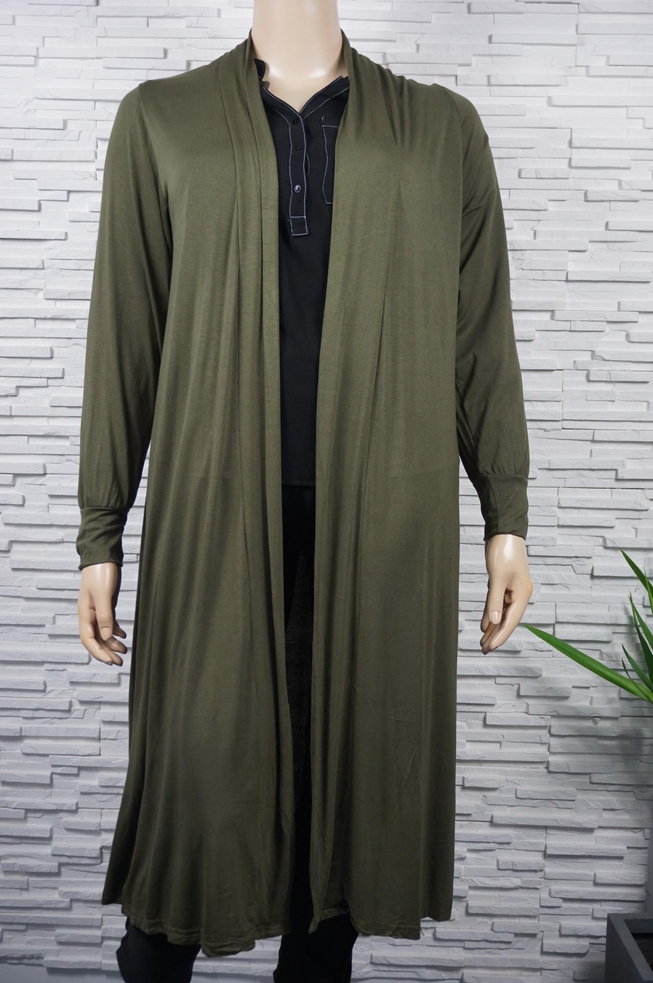 Gilet léger long uni.