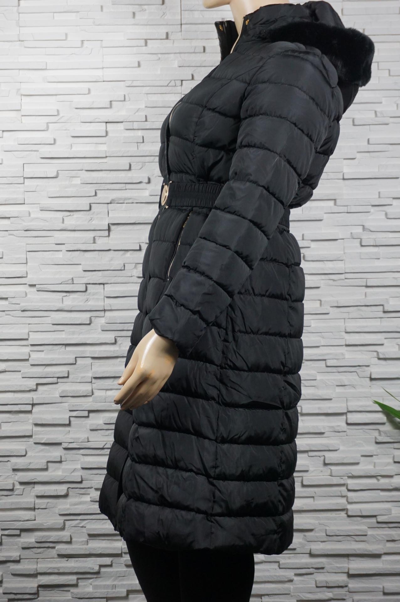 Veste  doudoune longue ou manteau polyester avec ceinture